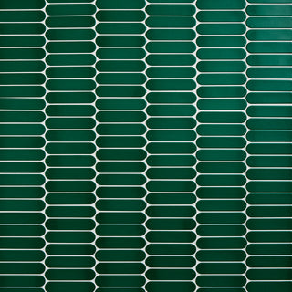 Deep Green - 13x12 Artefino Element Oval Mosaic Solid-Color Matte Smooth Ceramic Tile
