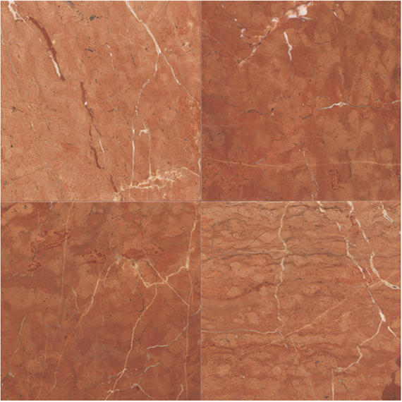12x12 Marble Grid Intense Veining Natural Marble-Look Polished Smooth Marble Tile Terracotta Marble