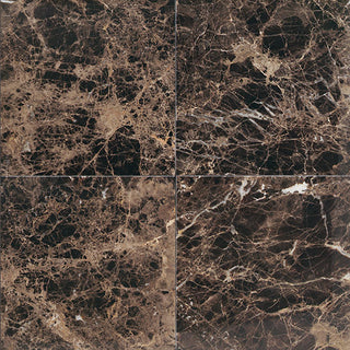 12x12 Marble Intense Veining Natural Marble-Look Polished Smooth Marble Tile