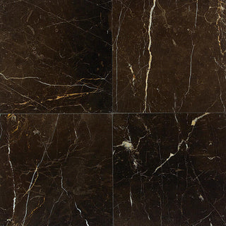 12x12 Marble Intense Veining Natural Marble-Look Polished Smooth Marble Tile