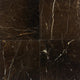 12x12 Marble Intense Veining  Natural Marble-Look Polished Smooth Marble Tile Dark Brown