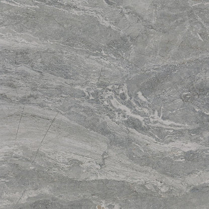 12x12 Perpetuo Wave-Line  Natural Marble-Look Polished Smooth Porcelain Tile Silver Gray