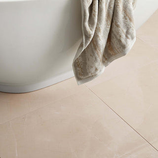 Warm Beige - 12x12 Perpetuo Light Veining Natural Marble-Look Matte Smooth Porcelain Tile
