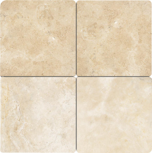 12x12 Travertine Light Veining Natural Travertine-Look Honed Natural Travertine Tile Warm Taupe