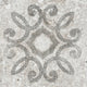 12x12 Creativo Scroll Vine  Patterned Stone-Look Matte Smooth Porcelain Tile Greige Pattern