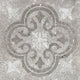 12x12 Creativo Scroll Vine  Patterned Stone-Look Matte Smooth Porcelain Tile Siena Taupe