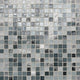 1/2x1/2 City Lights Straight Joint  Mosaic Mixed-Color Glossy Smooth Glass Tile Silver Gray