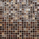 1/2x1/2 City Lights Straight Joint  Mosaic Mixed-Color Glossy Smooth Glass Tile Brown Blend