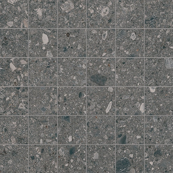 2x2 Assemble Fragment Shard Grid Mosaic Stone-Look Matte Smooth Porcelain Tile Warm Beige