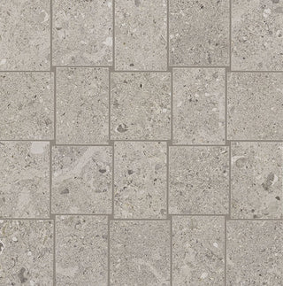12x12 Dignitary Grid Mosaic Stone-Look Matte Smooth Porcelain Tile