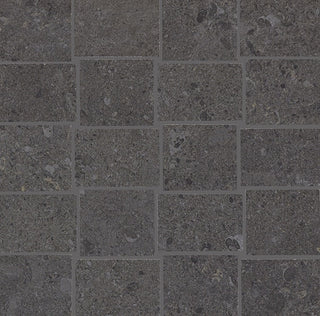 12x12 Dignitary Grid Mosaic Stone-Look Matte Smooth Porcelain Tile