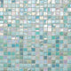 1/2x1/2 City Lights Straight Joint  Mosaic Mixed-Color Glossy Undulated Glass Tile Aque Blue