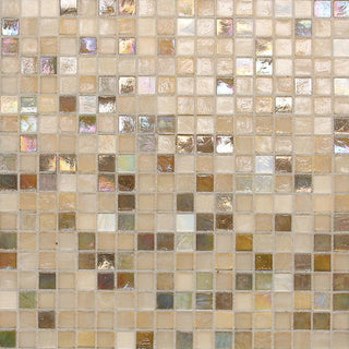 12x12 City Lights Straight Joint Mosaic Mixed-Color Glossy Undulated Glass Tile