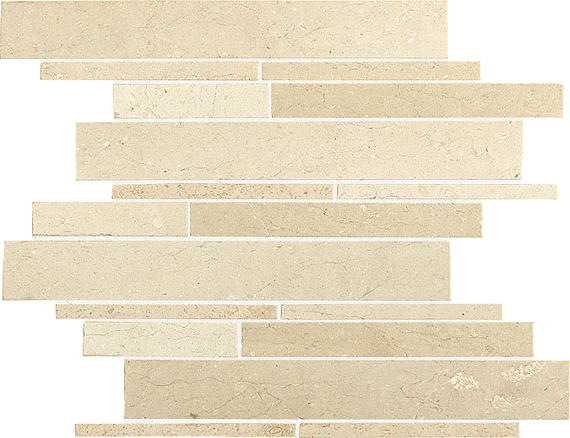 12x15 Marble Linear Random Pattern  Stone-Look Polished Smooth Marble Tile Tan Beige