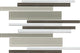 12x18 Color Wave Random Pattern Linear Mosaic Mixed-Color Glossy Smooth Glass Tile Brown & Beige
