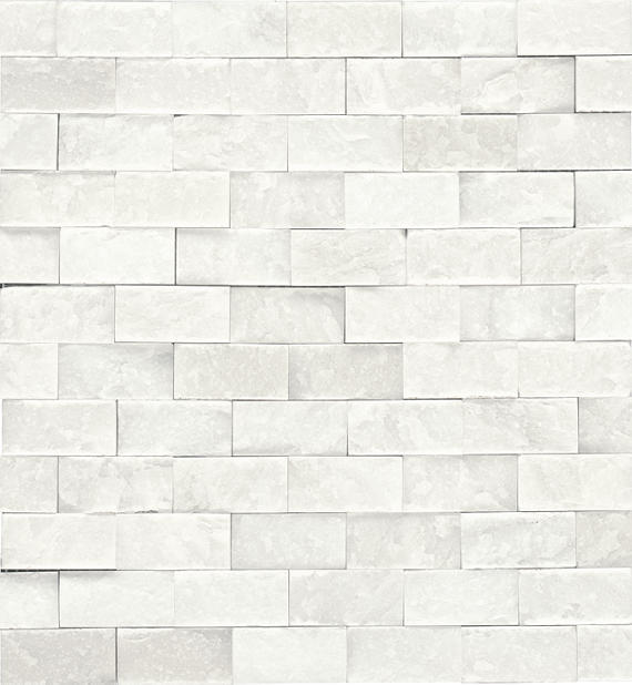 1/2x1 Marble Subway Pattern  Mosaic Stone-Look Polished Smooth Marble Tile Beige Gray