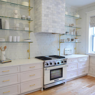 Beige Gray - 12x12 Marble Subway Pattern Mosaic Stone-Look Polished Smooth Marble Tile