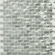1/2x1 Structure Subway Pattern  Mosaic Metallic-Look Satin Polished Metal Tile Steel Gray