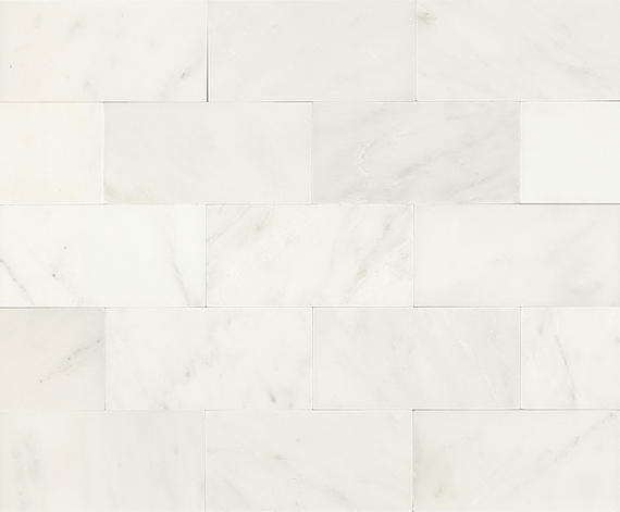 12x24 Marble Subway Pattern Light Veining Natural Marble-Look Polished Smooth Marble Tile Marble White