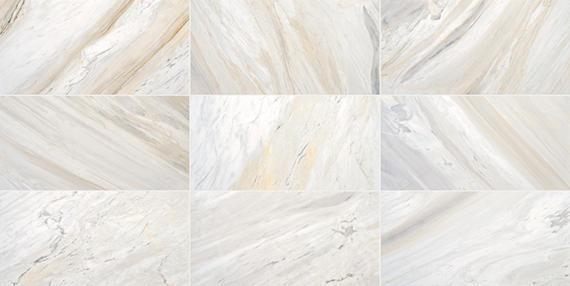 12x24 Pietra Divina Grid Natural Stone-Look Polished Smooth Marble Tile Cream Marble