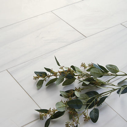 12x24 Pietra Divina Grid Natural Stone-Look Polished Smooth Marble Tile Ivory Marble