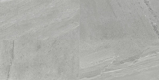 12x24 Society  Natural Stone-Look Matte Smooth Porcelain Tile Cool Gray