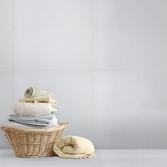 12x24 Composition   Solid-Color Matte Smooth Ceramic Tile White