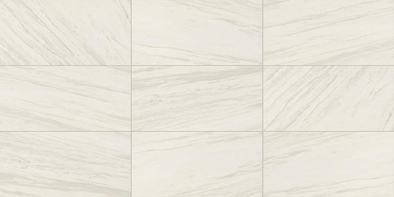 12x24 Perpetuo Light Veining  Natural Marble-Look Satin Smooth Porcelain Tile Soft White