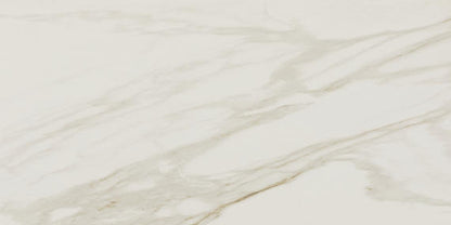 12x24 Perpetuo Light Veining  Natural Marble-Look Satin Smooth Porcelain Tile Cream White