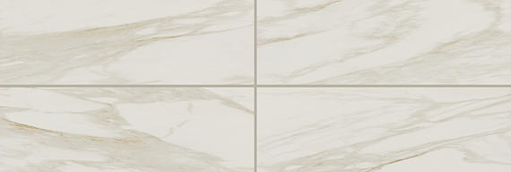 12x24 Perpetuo Light Veining  Natural Marble-Look Satin Smooth Porcelain Tile Cream White