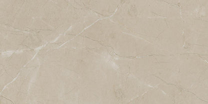 12x24 Perpetuo Light Veining  Natural Marble-Look Satin Smooth Porcelain Tile Warm Beige