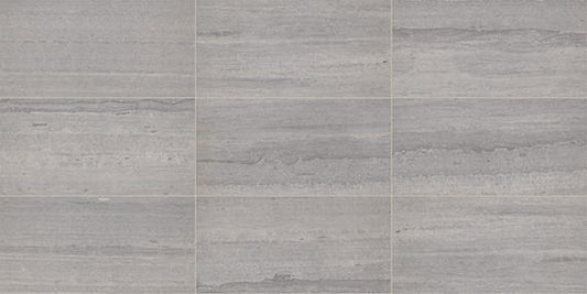 12x24 Fonte  Natural Marble-Look Honed Smooth Marble Tile Slate Gray