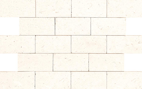 12x24 Limestone Subway Pattern  Patterned Marble-Look Honed Natural Limestone Tile Cream White
