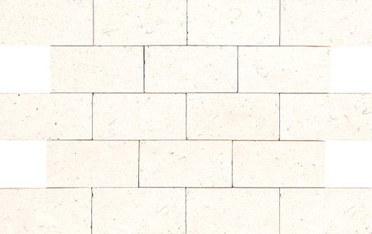 12x24 Limestone Subway Pattern  Patterned Marble-Look Honed Natural Limestone Tile Cream White
