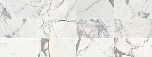 12x24 Marble Grid Natural Marble-Look Honed Smooth Marble Tile