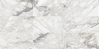 12x24 Marble Subway Pattern Intense Veining Natural Marble-Look Honed Smooth Marble Tile