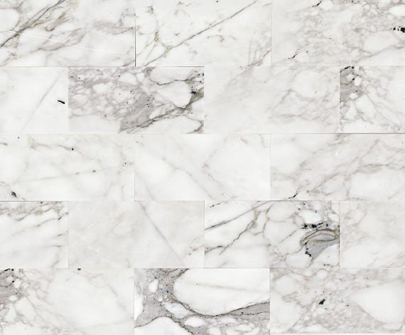12x24 Marble Subway Pattern Intense Veining Natural Marble-Look Honed Smooth Marble Tile Cloud White