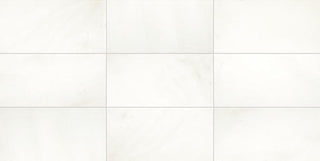 12x24 Marble Grid Light Veining Natural Marble-Look Honed Smooth Marble Tile