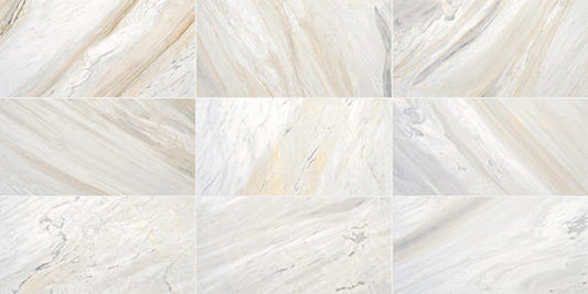12x24 Pietra Divina Grid Natural Stone-Look Honed Smooth Marble Tile Cream Marble