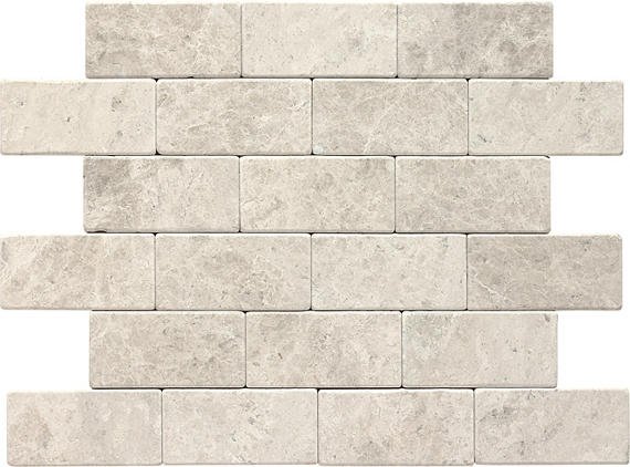 12x24 Limestone Subway Pattern  Patterned Marble-Look Honed Natural Limestone Tile Taupe Gray