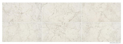 12x24 Mythique Marble  Natural Marble-Look Polished Smooth Porcelain Tile Light Cream