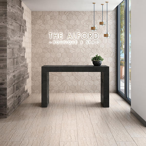 12x24 Mythique Marble  Natural Marble-Look Polished Smooth Porcelain Tile Warm Beige