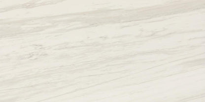 12x24 Perpetuo Light Veining  Natural Marble-Look Polished Smooth Porcelain Tile Soft White