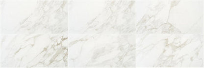 12x24 Marble Obsession  Natural Marble-Look Polished Smooth Porcelain Tile Soft Marble