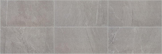 12x24 Marble Obsession  Natural Marble-Look Polished Smooth Porcelain Tile Pale Gray