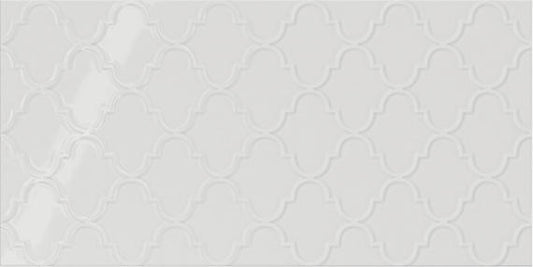 12x24 Showscape Arabesque Patterned Solid-Color Glossy Embossed Ceramic Tile