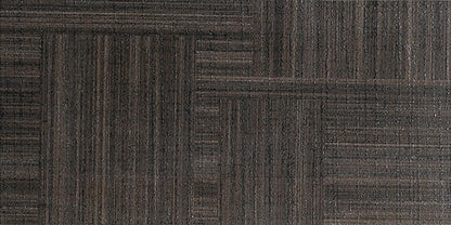 12x24 Lounge14 Linear  Natural Fabric-Look Matte Textured Porcelain Tile Dark Charcoal
