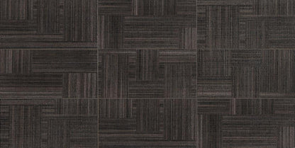 12x24 Lounge14 Linear  Natural Fabric-Look Matte Textured Porcelain Tile Dark Charcoal