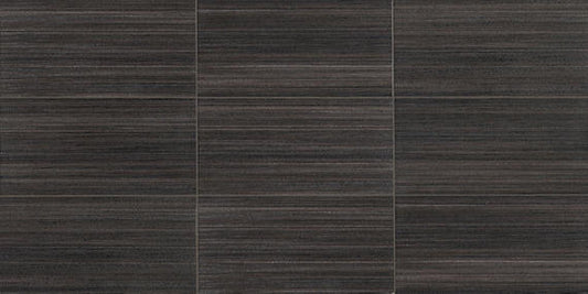 12x24 Lounge14  Natural Fabric-Look Matte Textured Porcelain Tile Dark Charcoal