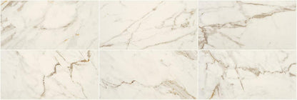 12x24 Marble Obsession Light Veining  Natural Marble-Look Matte Smooth Porcelain Tile Warm Marble